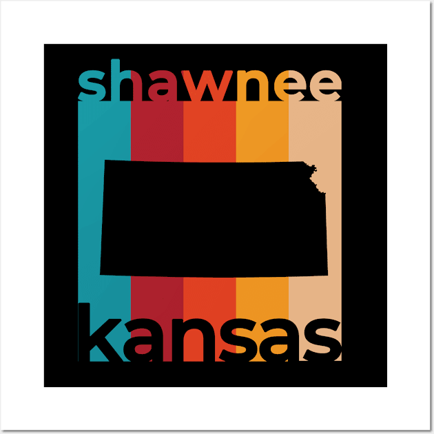 Shawnee Kansas Retro Wall Art by easytees